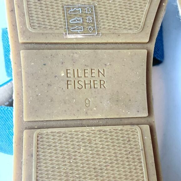 Eileen Fisher Mayla Denim Espadrille Sandals Blue Sz 9 - Picture 9 of 9